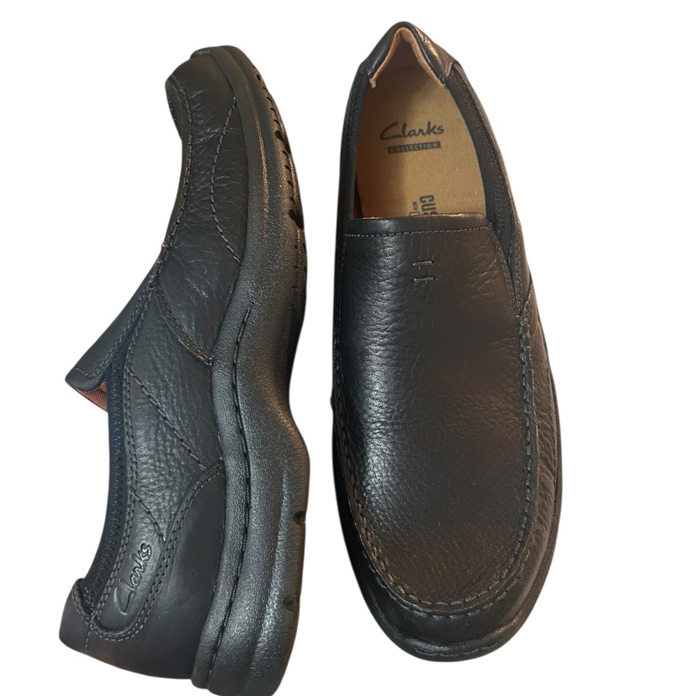 Clarks Men's Black Leather Loafers